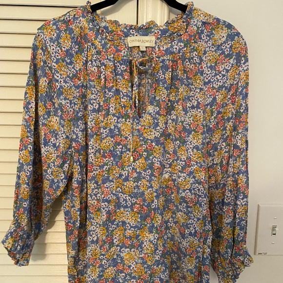 Cynthia Rowley Multicolor Floral Blouse - Picture 1 of 3